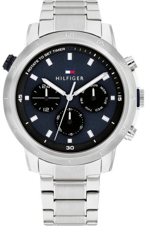 TOMMY HILFIGER Troy Men’s – 1792104, Silver case with Stainless Steel Bracelet