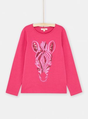 Παιδική Μακρυμάνικη Μπλούζα για Κορίτσια Pink Zebra – ΦΟΥΞΙΑ
