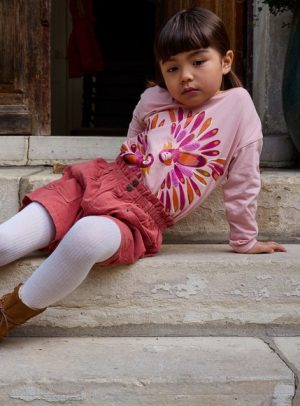 Παιδική Μακρυμάνικη Μπλούζα για Κορίτσια Pink Peackok – ΡΟΖ