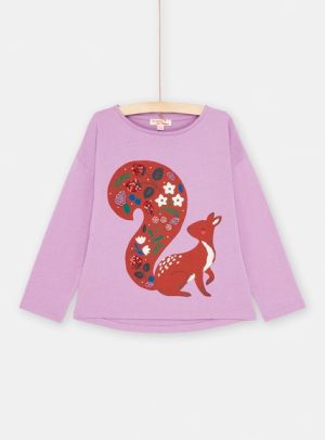 Παιδική Μακρυμάνικη Μπλούζα για Κορίτσια Lilac Squirrel – ΜΩΒ