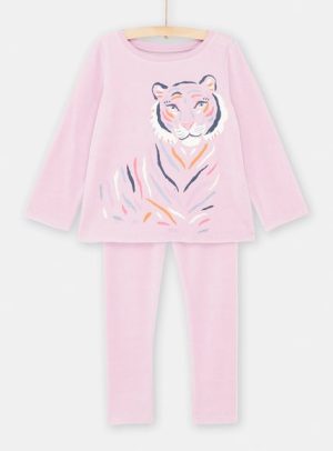 Παιδικές Μακρυμάνικες Πιτζάμες για Κορίτσια Pink Velvet Lion – ΜΩΒ