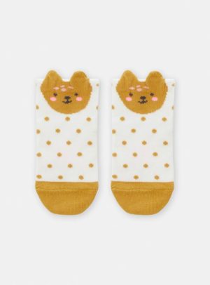 Βρεφικές Κάλτσες για Κορίτσια Mustard Dots – ΕΚΡΟΥ