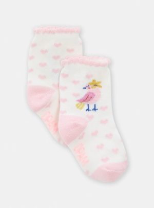 Βρεφικές Κάλτσες για Κορίτσια Pink Birdy – ΕΚΡΟΥ