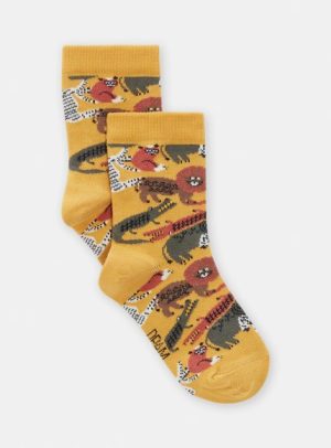 Παιδικές Κάλτσες για Αγόρια Yellow Animals – ΚΙΤΡΙΝΟ