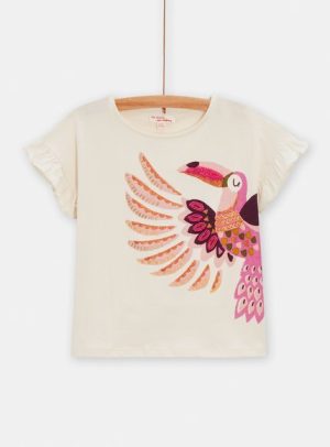 Παιδική Μπλούζα για Κορίτσια Pink Birdy – ΕΚΡΟΥ