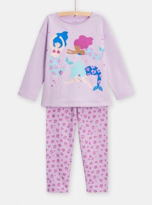 Παιδικές Πιτζάμες για Κορίτσια Purple Mermaid – ΜΩΒ