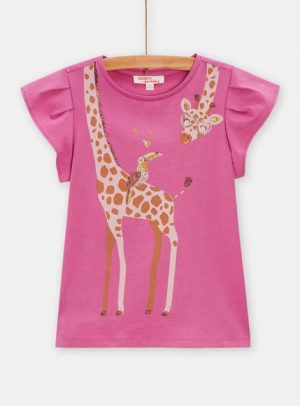Παιδική Μπλούζα για Κορίτσια Pink Giraffe – ΡΟΖ