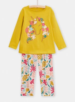 Παιδικές Πιτζάμες για Κορίτσια Yellow Unicorn – ΠΡΑΣΙΝΟ