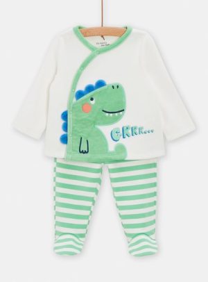 Βρεφικές Πιτζάμες για Αγόρια Green Dinosaur – ΕΚΡΟΥ