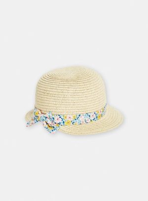 Βρεφικό Καπέλο για Κορίτσια Flower – ΕΚΡΟΥ