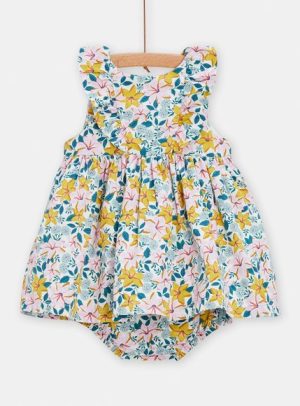 Βρεφικό Φόρεμα για Κορίτσια Flower Power – ΕΚΡΟΥ