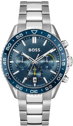 BOSS Mens Chronograph – 1514143, Silver case with Stainless Steel Bracelet