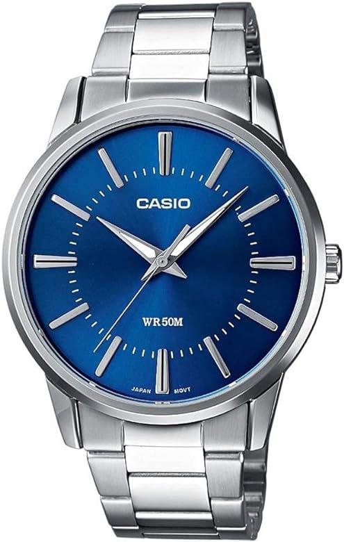 casio collection mtp 1303pd 2aveg silver case with stainless steel bracelet image1
