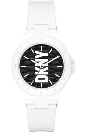 DKNY Chambers – NY6657 White case with White Rubber Strap