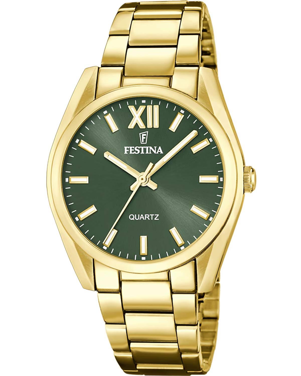 festina alegria ladies f20640 4 gold case with stainless steel bracelet image1
