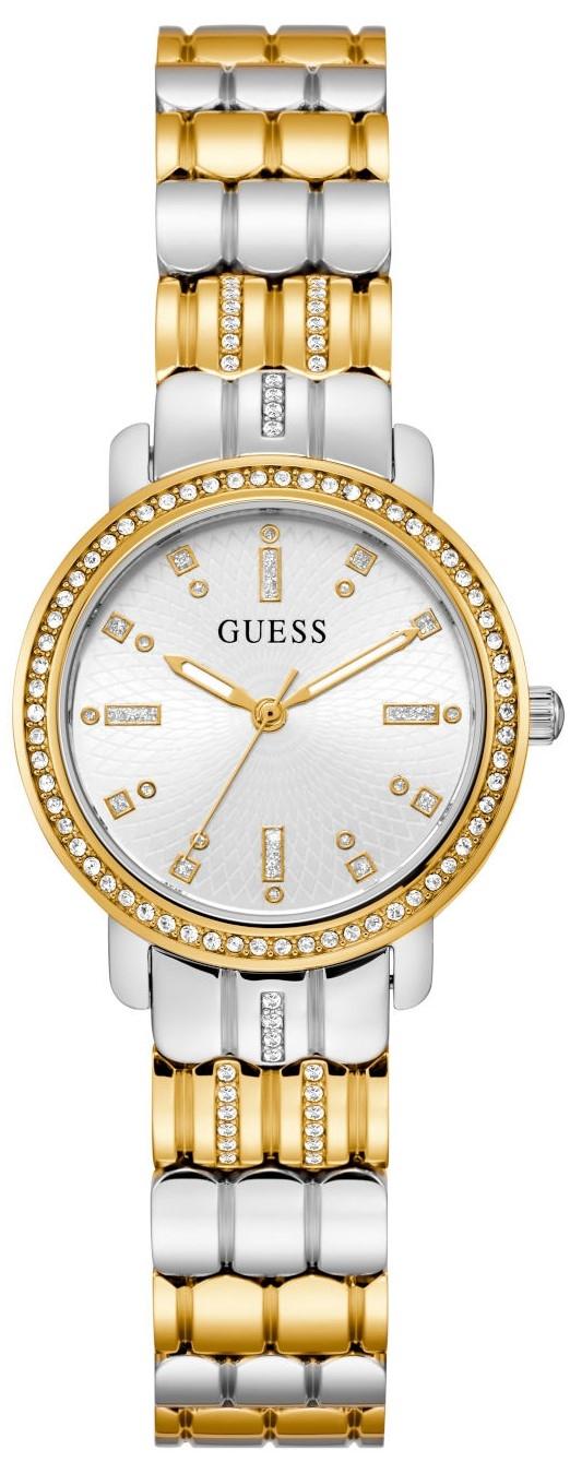 guess hayley crystals gw0612l2 silver case with stainless steel bracelet image1
