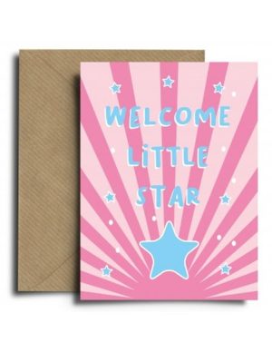Ευχετήρια Κάρτα Newborn Welcome Little Star – ΠΟΛΥΧΡΩΜΟ