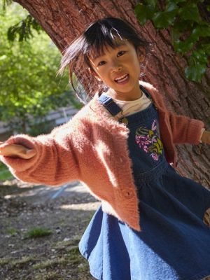 Παιδικό Τζιν Φόρεμα με Καρδούλα για Κορίτσια – ΜΠΛΕ