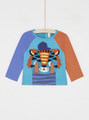 Βρεφική Μακρυμάνικη Μπλούζα για Αγόρια Multicolour Tiger – ΤΥΡΚΟΥΑΖ