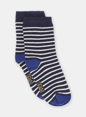 Σετ Βρεφικές Κάλτσες για Αγόρια Μπλε Stripes – ΠΡΑΣΙΝΟ