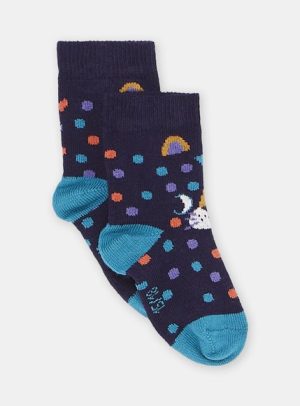 Σετ Βρεφικές Κάλτσες για αγόρια Μπλέ Rainbow – ΜΩΒ
