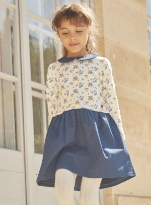 Παιδικό Φόρεμα για Κορίτσια Sergent Major Denim Blue Margaret – ΛΕΥΚΟ