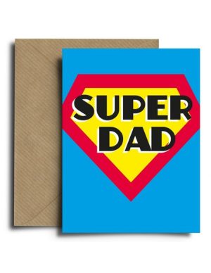 Ευχετήρια Κάρτα Super Dad – ΠΟΛΥΧΡΩΜΟ