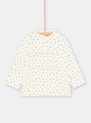 Παιδική Μακρυμάνικη Μπλούζα για Κορίτσια White Floral – ΛΕΥΚΟ