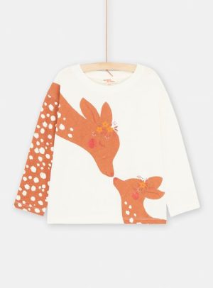 Παιδική Μακρυμάνικη Μπλούζα για Κορίτσια White Giraffe – ΛΕΥΚΟ