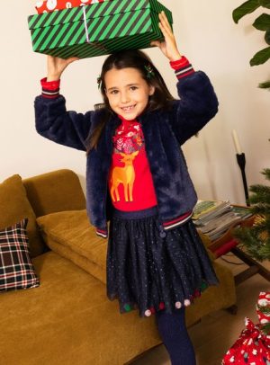 Παιδική Μακρυμάνικη Ζακέτα για Κορίτσια Blue Fur – ΜΠΛΕ