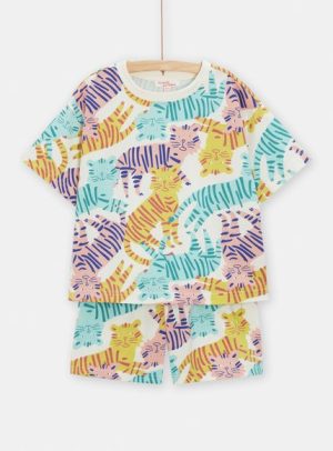 Παιδικές Πιτζάμες για Κορίτσια Multicolour Tigers – ΕΚΡΟΥ