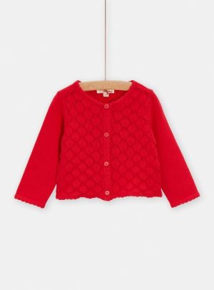 Βρεφική Ζακέτα για Κορίτσια Knitted Red – ΠΟΡΤΟΚΑΛΙ