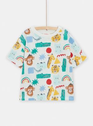 Παιδική Μπλούζα για Αγόρια Abstract Jungle – ΕΚΡΟΥ