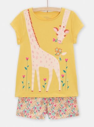 Παιδική Πιζάμα για Κορίτσια Yellow Giraffe – ΚΙΤΡΙΝΟ