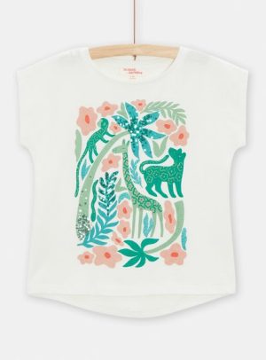 Παιδική Μπλούζα για Κορίτσια Green Jungle – ΕΚΡΟΥ