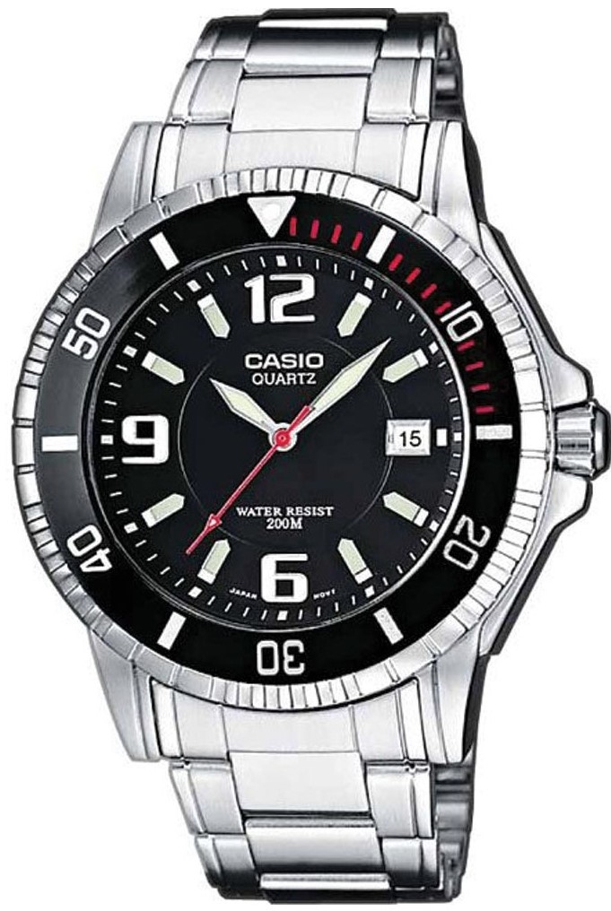 casio collection mtp 1053d 1av silver case with stainless steel bracelet image1 1