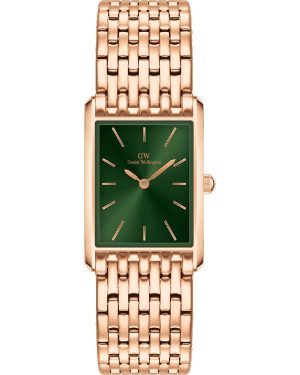 DANIEL WELLINGTON Bound 9-Link Emerald Sunray – DW00100704, Rose Gold case with Stainless Steel Bracelet