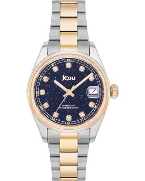 JCOU Serenity Crystals – JU19068-5, Silver case with Stainless Steel Bracelet