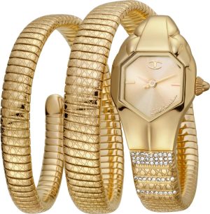 JUST CAVALLI Glam Chic Crystals – JC1L112M0025, Gold case with Stainless Steel Bracelet
