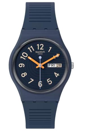 SWATCH Trendy Lines At Night – SO28I700, Blue case with Blue Rubber Strap