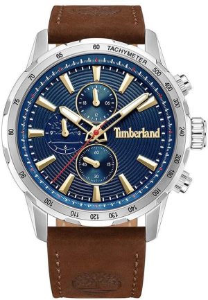TIMBERLAND KENNEBUNK – TDWGF0041501, Silver case with Brown Leather Strap