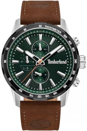 TIMBERLAND KENNEBUNK – TDWGF0041540, Silver case with Brown Leather Strap