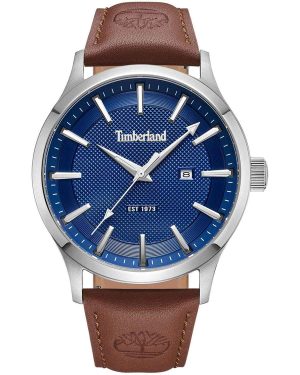 TIMBERLAND TRUMBULL – TDWGB0041001, Silver case with Brown Leather Strap