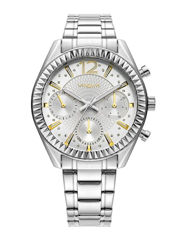vogue happy sport 612585 silver case with stainless steel bracelet image1