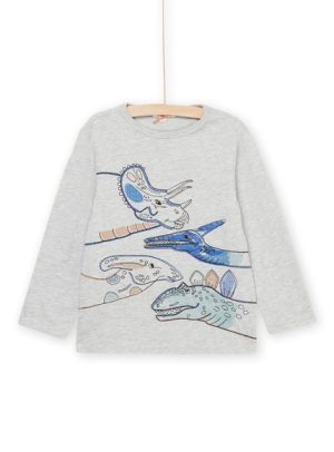 Παιδική Μακρυμάνικη Μπλούζα για Αγόρια Gray Animals – ΓΚΡΙ