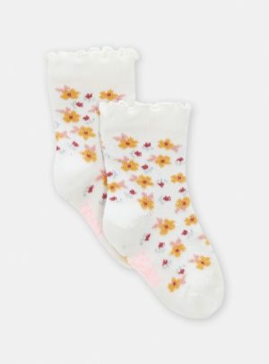 Βρεφικές Κάλτσες για Κορίτσια Flower Power – ΕΚΡΟΥ