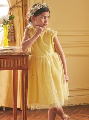 Παιδικό Φόρεμα για Κορίτσια Embroided Yellow – ΚΙΤΡΙΝΟ