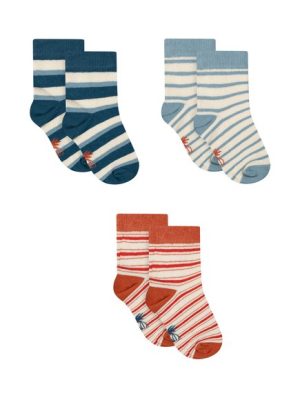 Παιδικές Κάλτσες για Κορίτσια Stripes 3 τμχ – ΛΕΥΚΟ