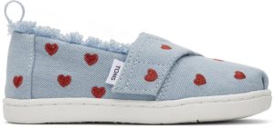 Βρεφικά Παπούτσια TOMS για Κορίτσια Denim Hearts – ΜΠΛΕ
