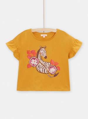 Παιδική Μπλούζα για Κορίτσια Mustard Zebra – ΕΚΡΟΥ
